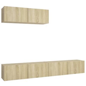Juego De 3 Uds Muebles Tv | Mueble De Salón | Armario Tv Roble Sonoma