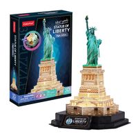 puzzle 3d - estatua de la libertad led  puzzle 3d regalo nino 8 anos  puzzle 3d adultos y puzzle 3d ninos  maquetas para montar ninos  maquetas para construir adultos  puzzles 3d  79 piezas