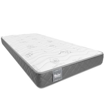 Colchón Viscoelástico 90x190 Cm Multicapa Con Núcleo Gravityfoam, Firmeza Alta, Reversible, Transpirable. Nalui Mulhacén Dualsense Gris