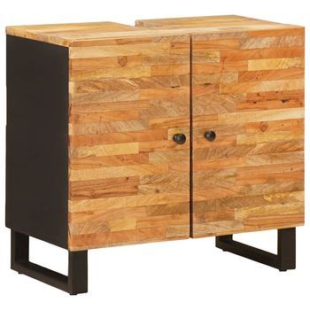 Mueble De Lavabo Para Baño Natural 62 X 33 X 58 Cm Vidaxl