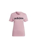 camiseta adidas loungewear essentials slim logo w pink