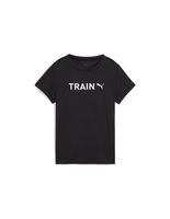 camiseta de fitness puma graphics train mujer negro