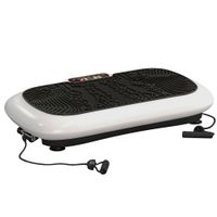 homcom plataforma vibratoria con 99 niveles de velocidad pantalla led control remoto 2 bandas para hacer ejercicio en casa