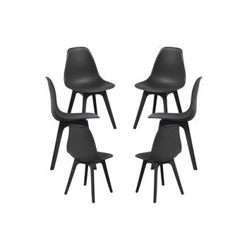 Pack 6 Sillas Kelen Suprym De Polipropileno 82*46.50*39 Cm - Negro