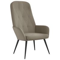 sillon lounge de diseno moderno sillon para dormitorio en terciopelo gris claro dec026678