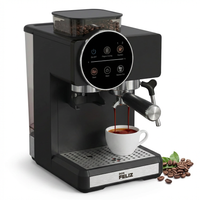 don feliz cafetera superautomatica con molinillo integrado 20 bar 1350w tolva de granos 100g deposito 18l portafiltro 51mm vaporizador de leche espresso frio y caliente cappuccino doble