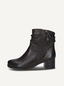 CAPRICE Bootie, brown, made of Leather with Block heel, Size 37.5