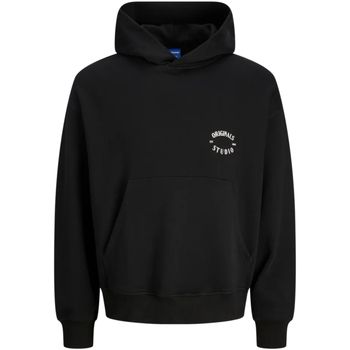 Jack & Jones Jersey 12277895 JORAUSTIN FONT SWEAT HOOD STYD AW24 BLACK para hombre
