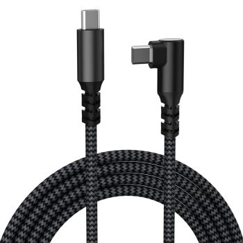 Cable PD60W Tipo C a Tipo C en ángulo, carga rápida PD, transmisión de datos, núcleo de cobre, 1M/2M de largo para iPhon