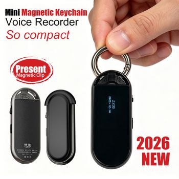 Mini grabadora de voz magnética con función VOR, captación de 360 grados, reducción de ruido, almacenamiento de 32G/64G, dictáfono para clases y negocios
