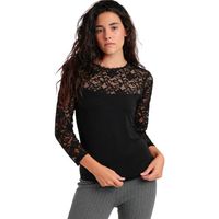 admas blusa top de encaje manga larga lace para mujer