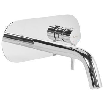 Grifo Monomando De Latón Empotrado Para Lavabo En Pared Plateado Guaiba