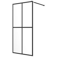 mampara de ducha vidrio templado transparente 100x195 cm vidaxl