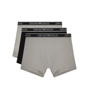 emporio armani para hombre em000261af20669 set 3 boxers confot negro gris xl homewear algodon