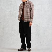 wax london whiting checked cotton-blend overshirt - l