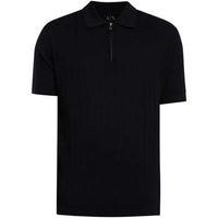 armani exchange polo polo de punto con cremallera para hombre