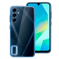 cool carcasa borde metalizado azul para samsung galaxy a16  a16 5g