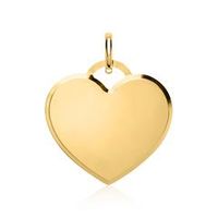 colgante corazon grabado oro 14 quilates