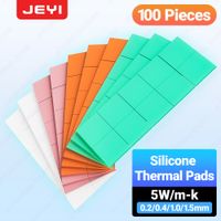 paquete de 100 almohadillas de silicona conductoras termicas jeyi almohadilla termica m2 ssd nvme ngff para pc portatil disipador termicogpucputarjeta grafica led