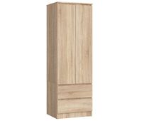 armario s60 con 2 puertas y 2 cajones color roble sonoma