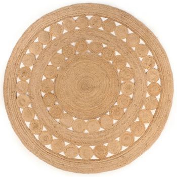 Alfombra Redonda De Yute Trenzado 210 Cm Vidaxl