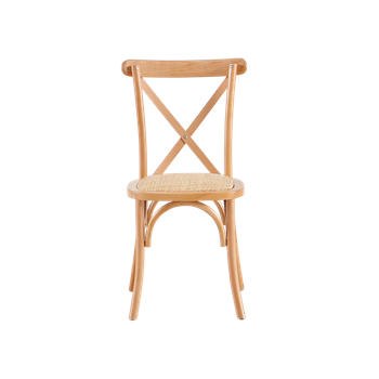 Set De 2 Sillas De Comedor En Madera Cruz Madera Natural