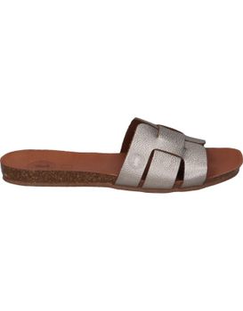 Sandalias De Piel Para Mujer Coronel Tapioca Ct725-20 Color Plata 40