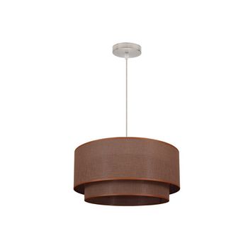 Mi Lampara - Colgante Doble 1l. Marron/beis Cilind (35/25/reg)