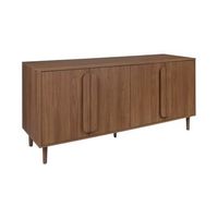 aparador vintage con efecto madera y 4 puertas 160cm nogal