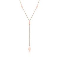 cadena en y de plata 925 chapada en oro rosa