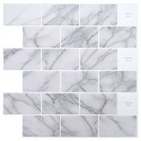 azulejo de metro 20 uds marmol 30 x 30 cm poliuretano y pet vidaxl