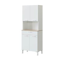 aparador de cocina con 4 puertas  1 cajon - l72 cm - blanco