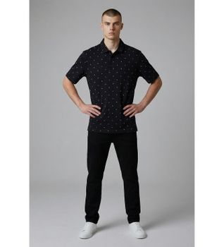 A|X Armani Exchange para hombre. XM000735AF10356FB434 Polo Estampado marino (M), Casual, Algodón, Manga corta