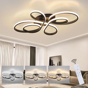 Lámpara De Techo Led Para Sala De Estar, Regulable, Grande, 100 Cm, 90 W, Moderna Zmh
