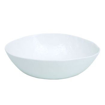 Ensaladera de porcelana blanco