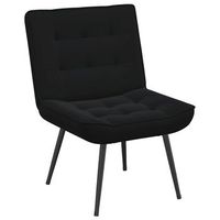 sillon de relax terciopelo negro 64x74x84 cm vidaxl