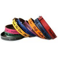 moderna pulsera de cuero autentica con grabado laser
