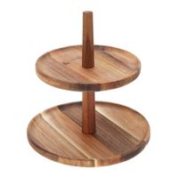 soporte de comida en madera marron de 21 cm