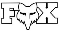 pegatinas blancas fox f head x 7 6 cm