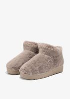 botas nordic full fur taupe - marron