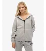 superdry para mujer w2012425a sudadera athletic essentials relaxed zip gris l casual algodon