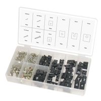 170pce screw and u-type cushion speed clips assortment