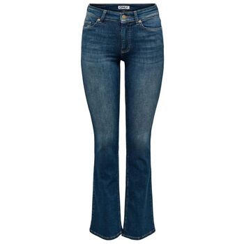 Only Pantalón pitillo 15353700 BLUSH MID FLARED-DARK BLUE DENIM para mujer