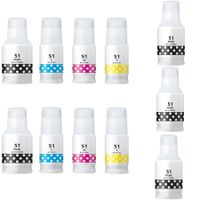 compatible multipack canon gi-51pgbkcmy 2 full sets  3 extra black ink bottles 11 pack