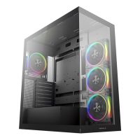 caja deepcool cg580 4f v2 atx negra cristal templado rgb gaming