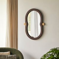 espejo de madera de mindi de 80 cm x 50 cm