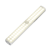 aigostar luz armario con sensor de movimiento recargable luces led cocina bajo mueble 3000mah luz nocturna escaleras pasillo iluminacion automatica lampara 6500k blanca fria
