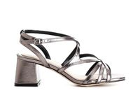 sandalias efecto laminado y cordones cruzados anthracite