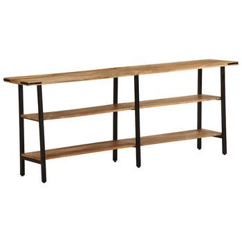 Mesa Consola De Madera Maciza De Mango 180x35x70 Cm Vidaxl