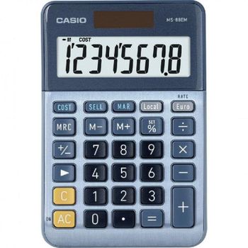 Calculadora Casio MS-88EM 8 dígitos Batería/Solar Azul